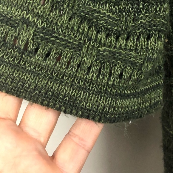Studio works women’s green knit cardigan medium - Picture 2 of 9